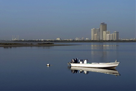 Blick über den Creek Ras al-Khaimah