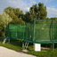 Trampolines in the club house garden Trampolines in the club house garden