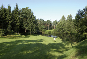 hole 12, water hole B. A. Golfclub Sennelager