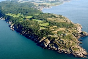 Overvue of the peninsula Mölle Golfklubb
