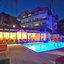 Hotel Berner with pool in the eveneing Hotel Berner with pool in the eveneing