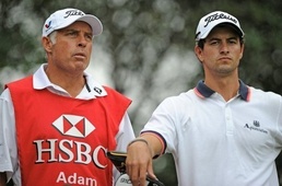 Adam Scott (R), ranked eight, senses an opportunity to press for the top spot Adam Scott eyes top spot as Tiger Woods flounders