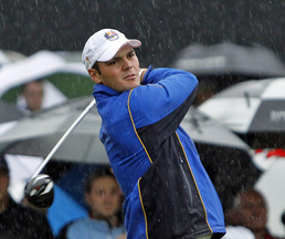 Martin Kaymer musste am ersten Tag des Ryder Cups im Regen spielen Kaymer und Co. bei Ryder Cup in Führung