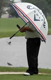 Craig Parry studies his notes Parry wins first Australian Open golf title at 41
