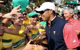 Tiger Woods pushed the US team beyond the 17.5 points needed to claim their seventh Presidents Cup Tiger Woods clinches The Presidents Cup for US