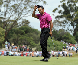 Kam gut aus den Startlöchern: Tiger Woods Woods mit solidem Start in Melbourne