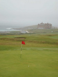 Der Newquay Golf Club - leider im Nebel