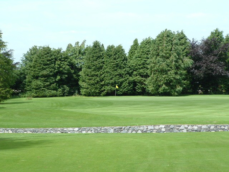 The 18th green