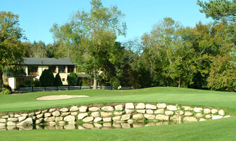 The 18th green