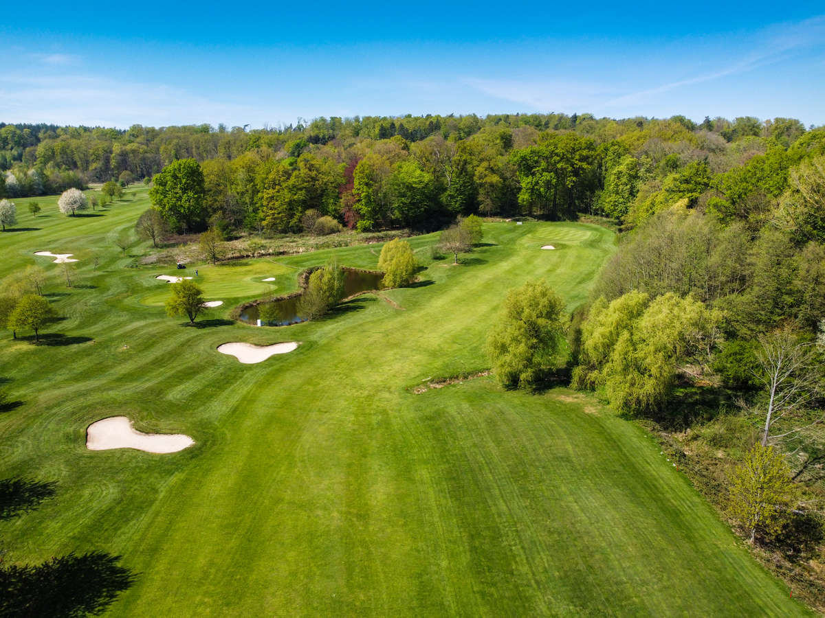 The Golf park Trages seen from above.