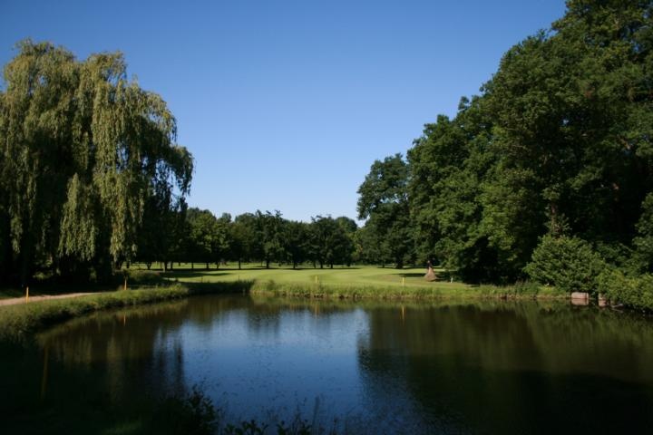 (3) Twice over the water to the pin