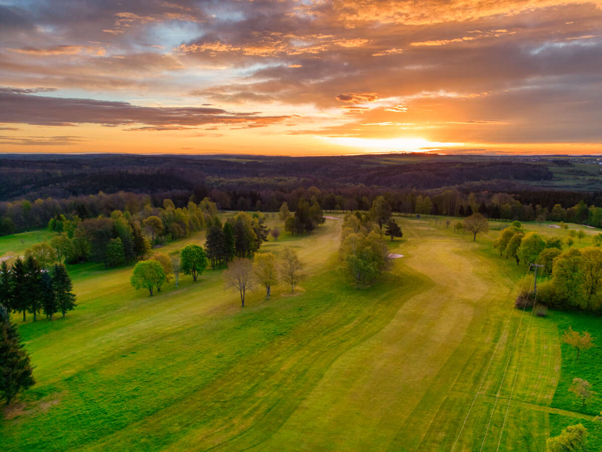 On the Course during sunrise