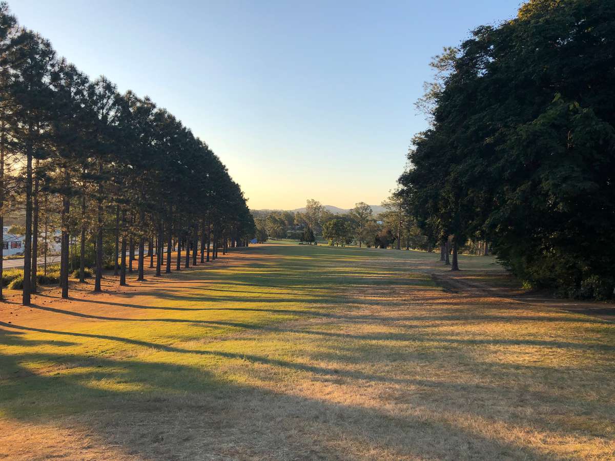 Long tree lined fairways