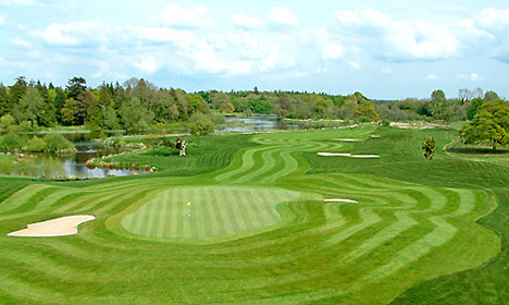 the 18th hole of the new course