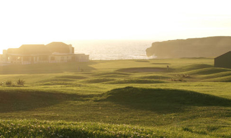 Sunrise over the clubhouse