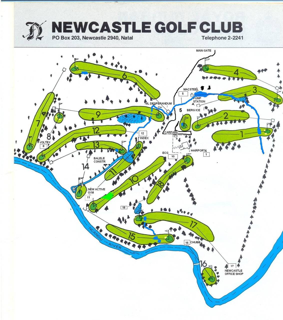 Newcastle Golf Club, Newcastle, South Africa Albrecht Golf Guide