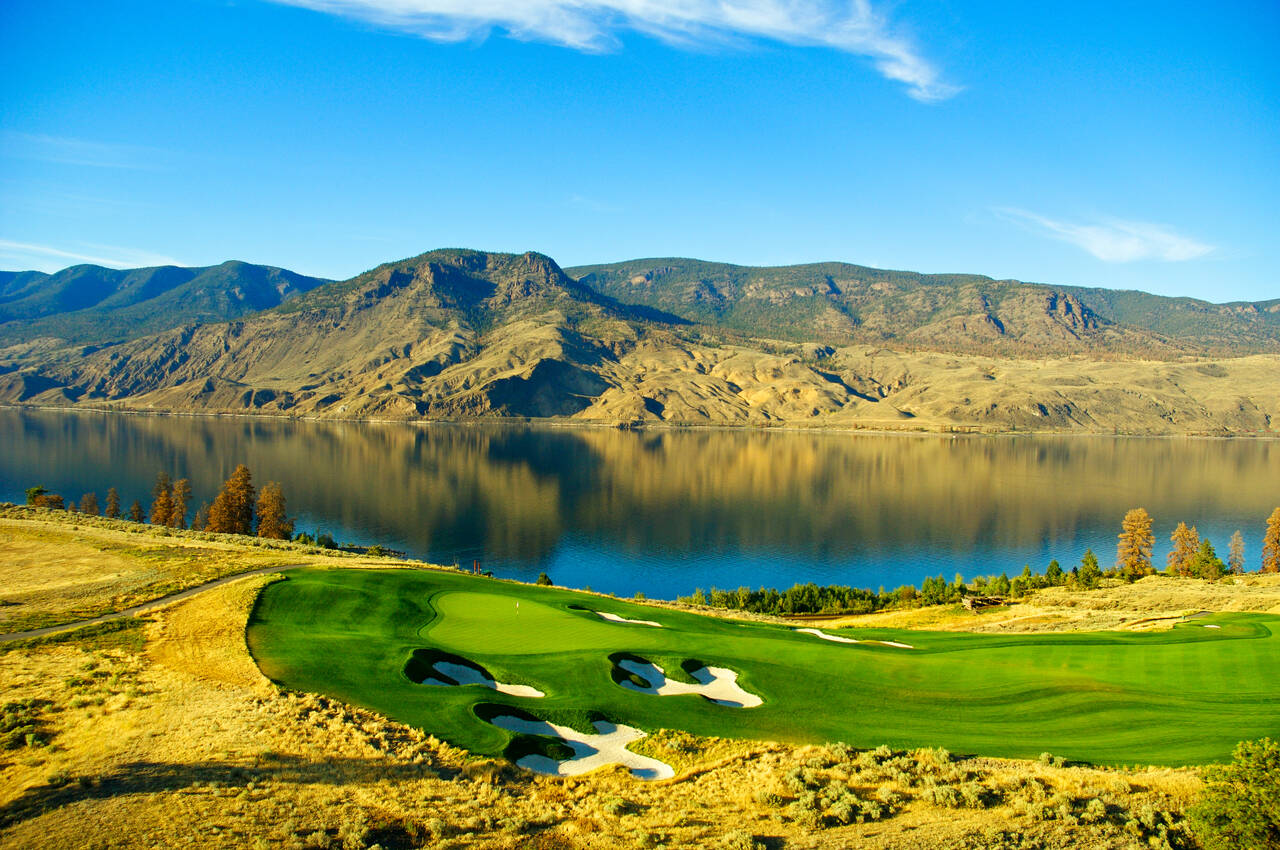Golfurlaub in British Columbia (Tobiano Golf Course, Loch 9)