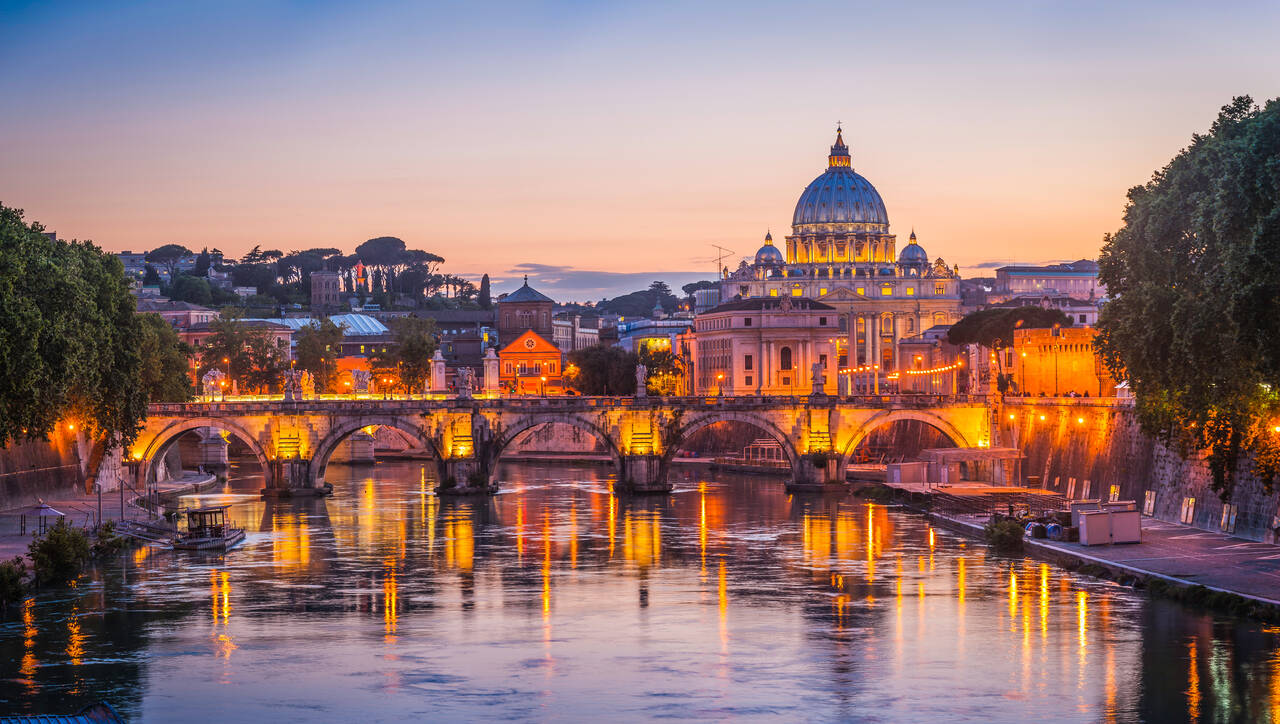 Golf Holidays in Rom and Latium (View of Tiber and St. Peter)