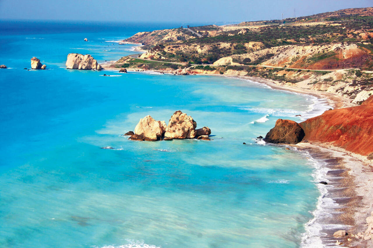 Golfurlaub in Zypern (Petra tou Romiou, der Aphroditefelsen)